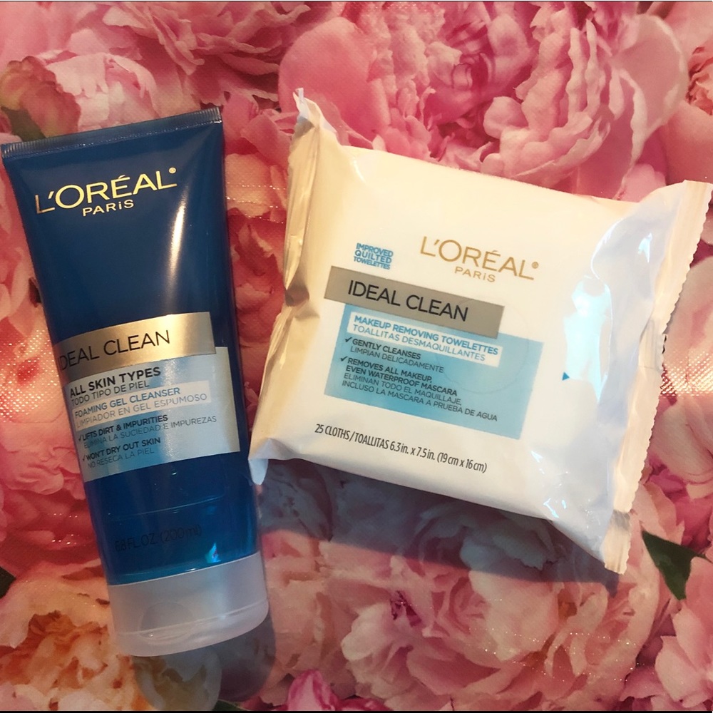 SOLD L’Oreal Ideal Clean Face wipes or Cleanser